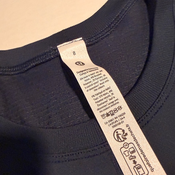 NWT Lululemon Swiftly Relaxed Long-Sleeve Shirt *Hip Length True Navy Size 8 - Picture 4 of 6